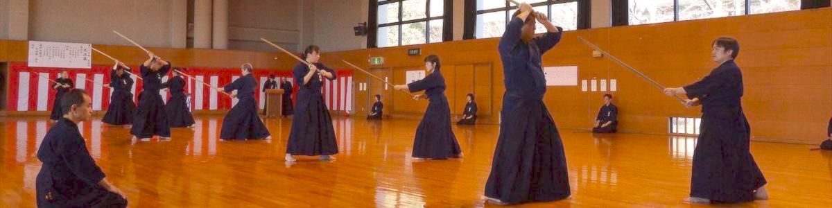 杖道の演武風景